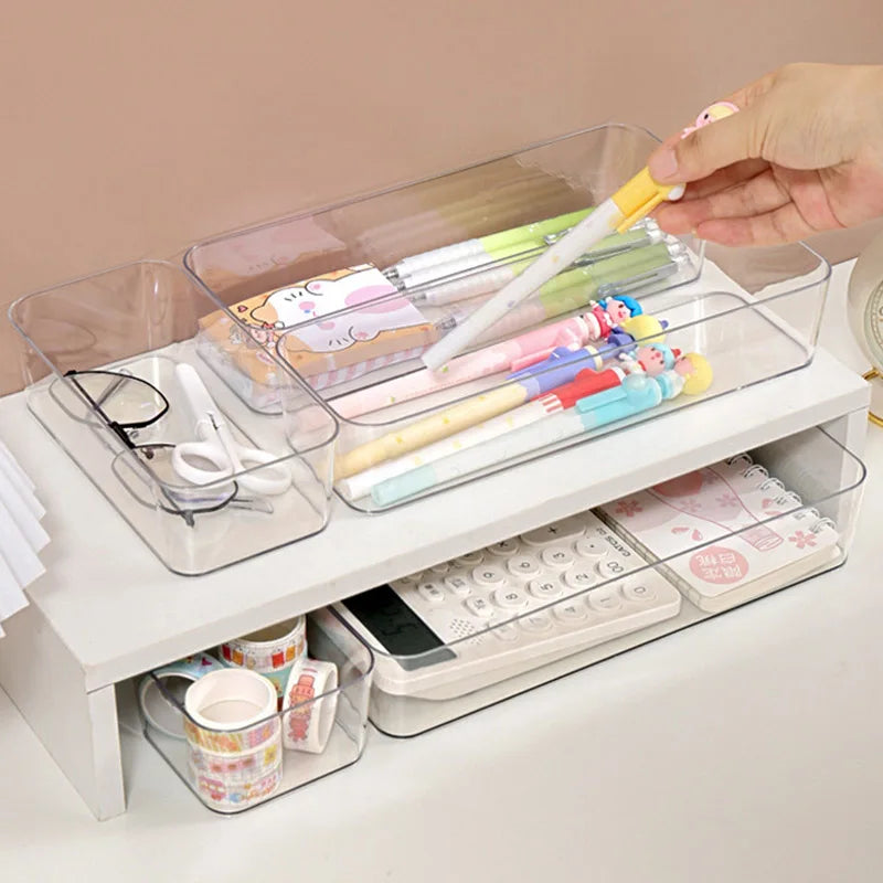 Clear Drawer Organizer Boxes – Transparent Plastic Storage Bins for Home & Offic