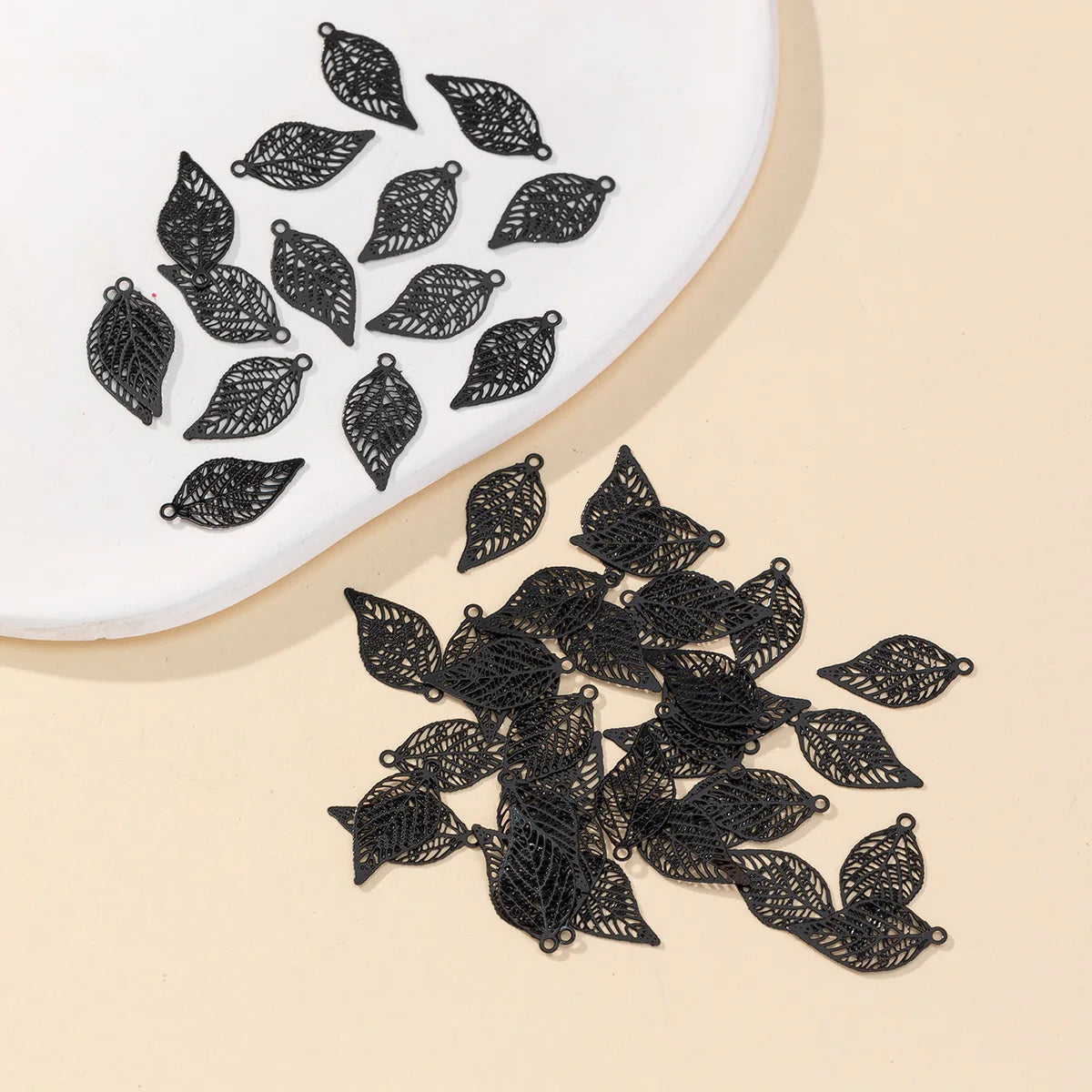 Black Filigree Charms – Elegant Stainless Steel Crafting Essentials