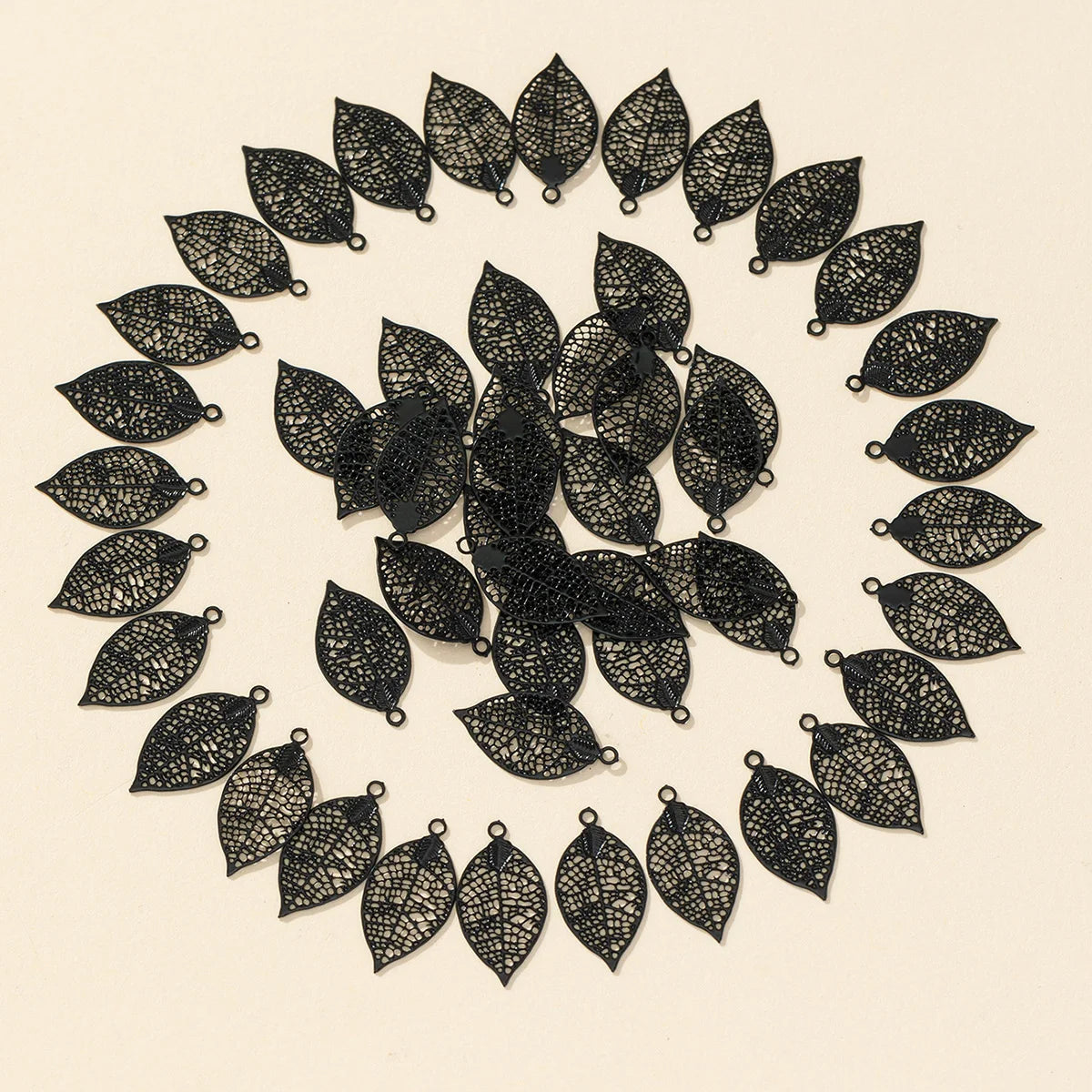 Black Filigree Charms – Elegant Stainless Steel Crafting Essentials