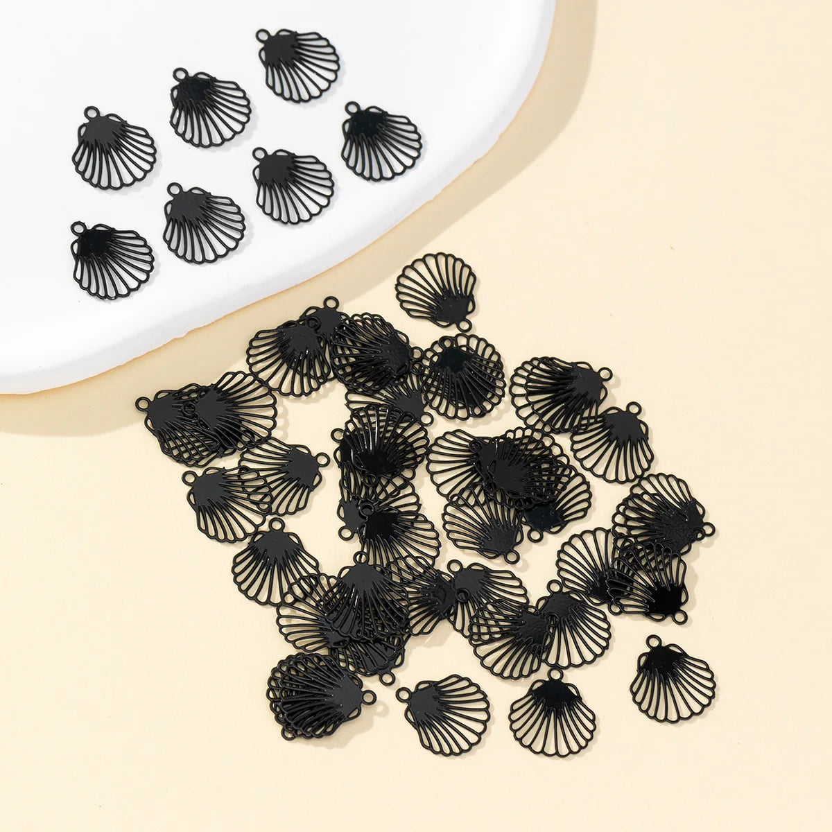 Black Filigree Charms – Elegant Stainless Steel Crafting Essentials