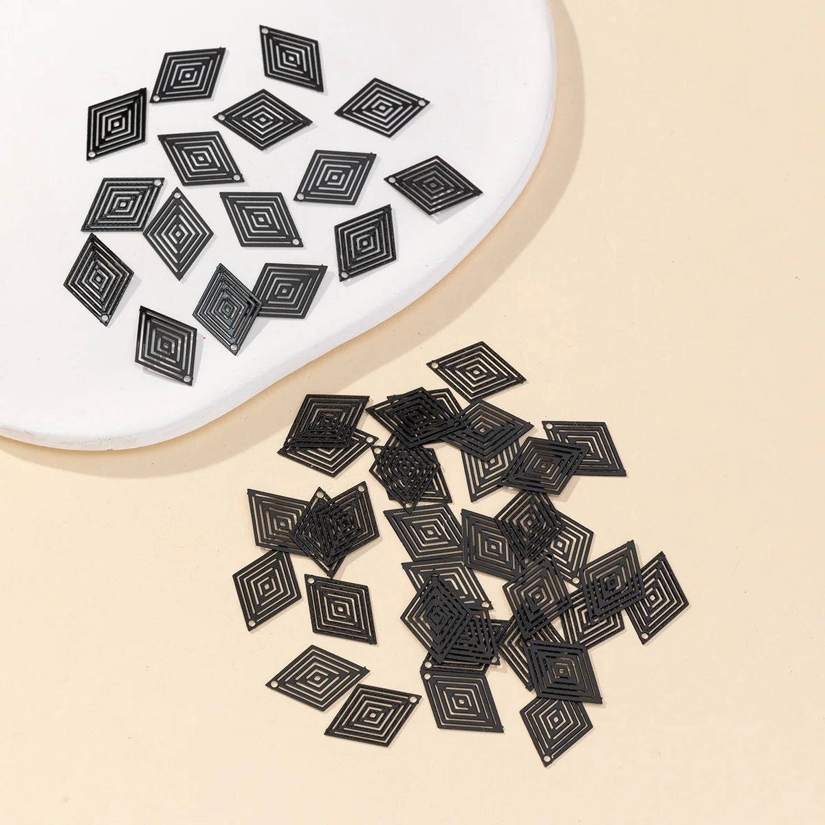 Black Filigree Charms – Elegant Stainless Steel Crafting Essentials