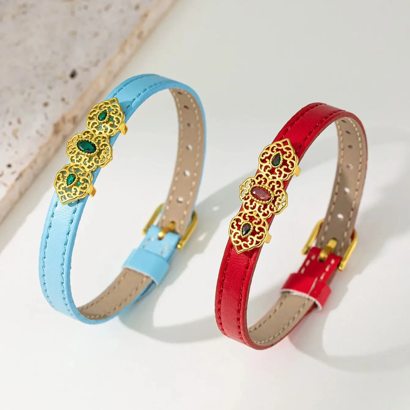 Chic Leather Chain Bracelet for Women