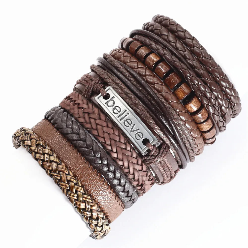 Handmade Leather Wrap Bracelet