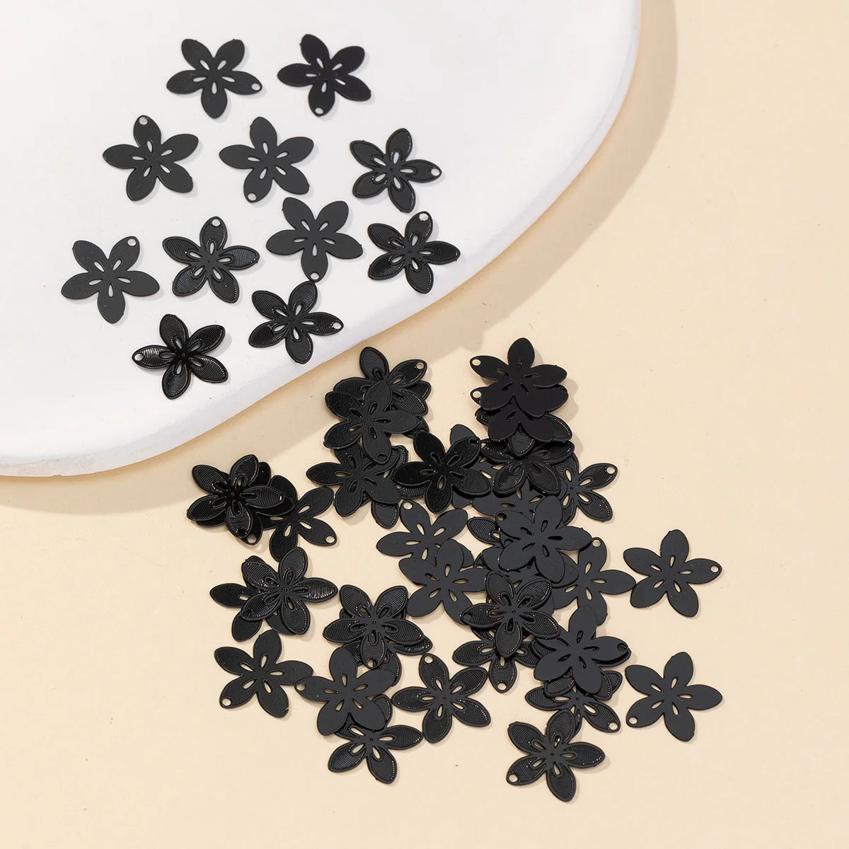 Black Filigree Charms – Elegant Stainless Steel Crafting Essentials