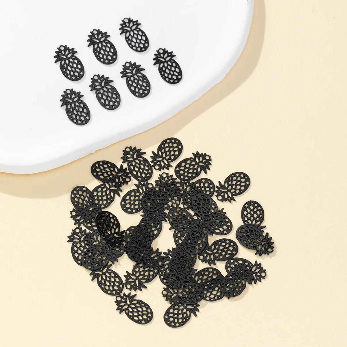 Black Filigree Charms – Elegant Stainless Steel Crafting Essentials