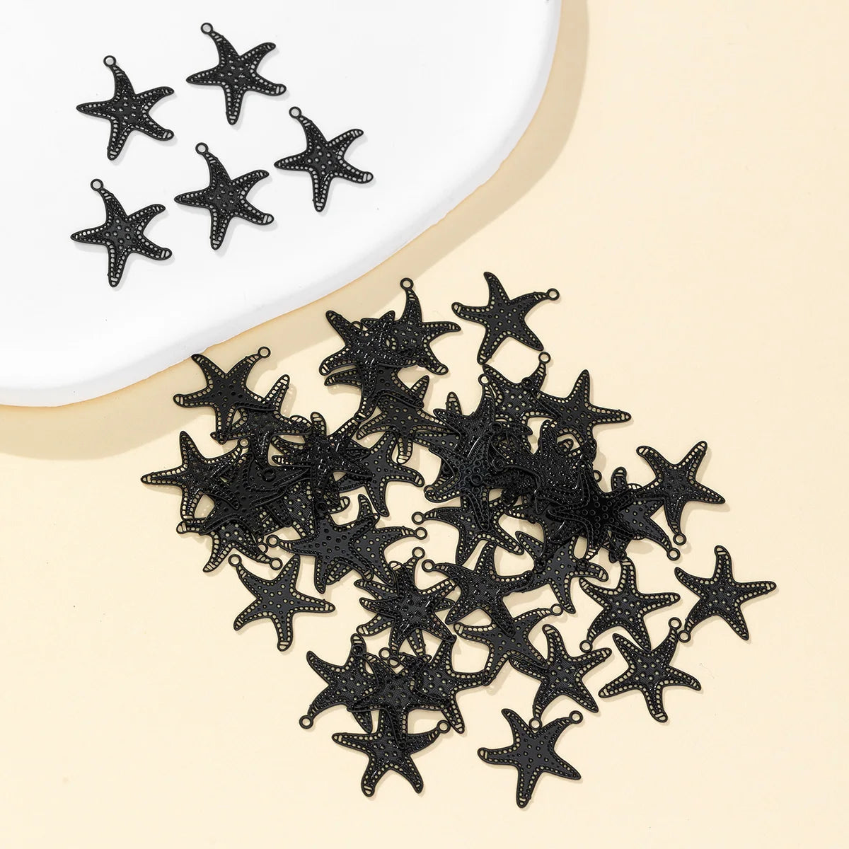 Black Filigree Charms – Elegant Stainless Steel Crafting Essentials