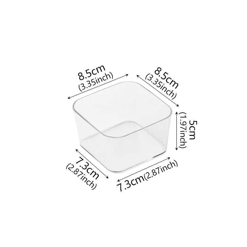 Clear Drawer Organizer Boxes – Transparent Plastic Storage Bins for Home & Offic