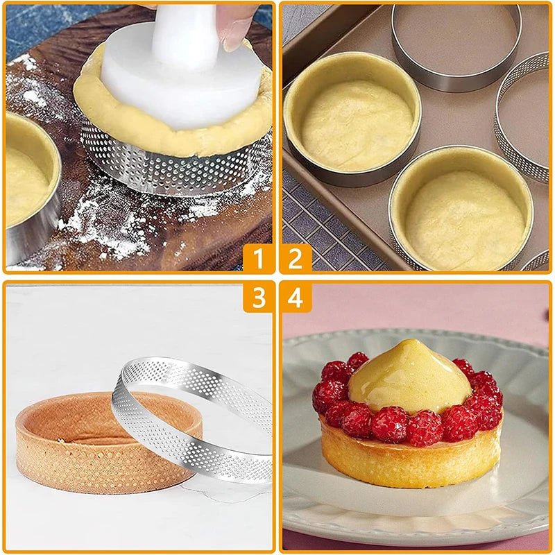 Perforated Baking Tart Rings