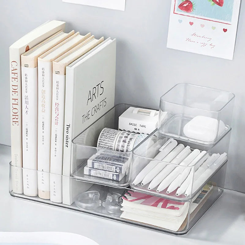 Clear Drawer Organizer Boxes – Transparent Plastic Storage Bins for Home & Offic