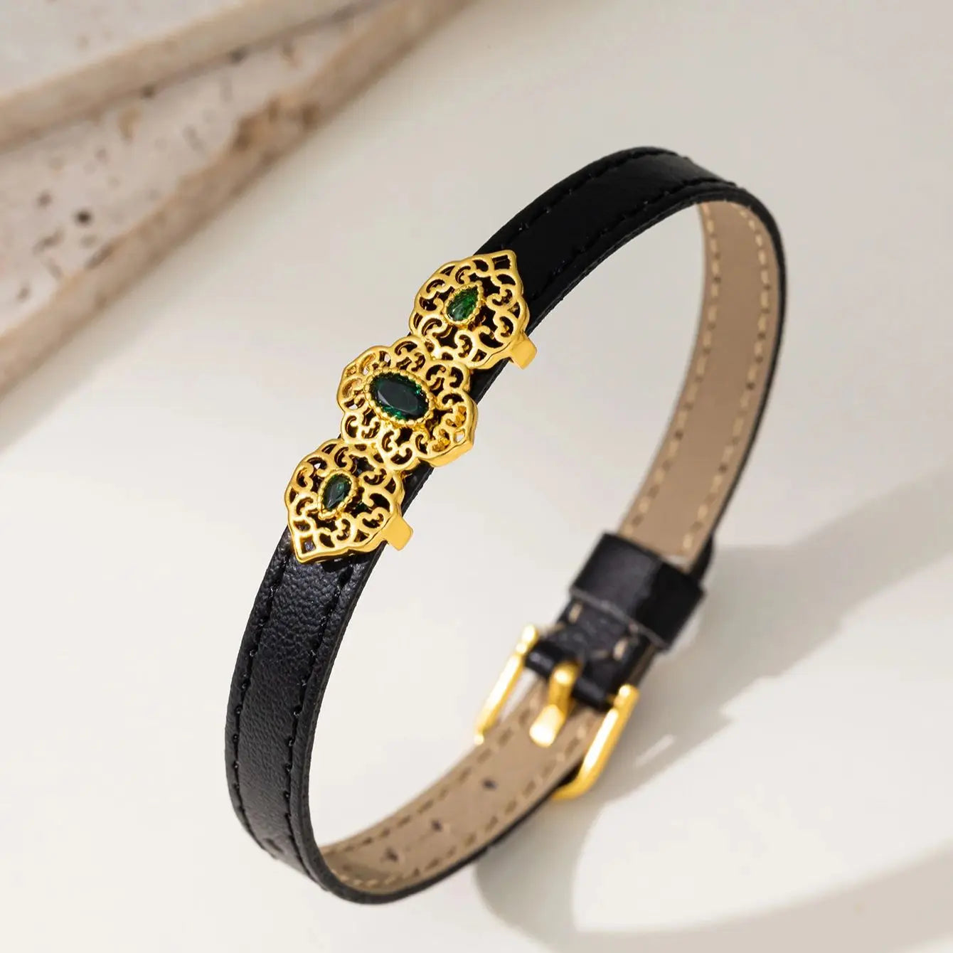 Chic Leather Chain Bracelet for Women