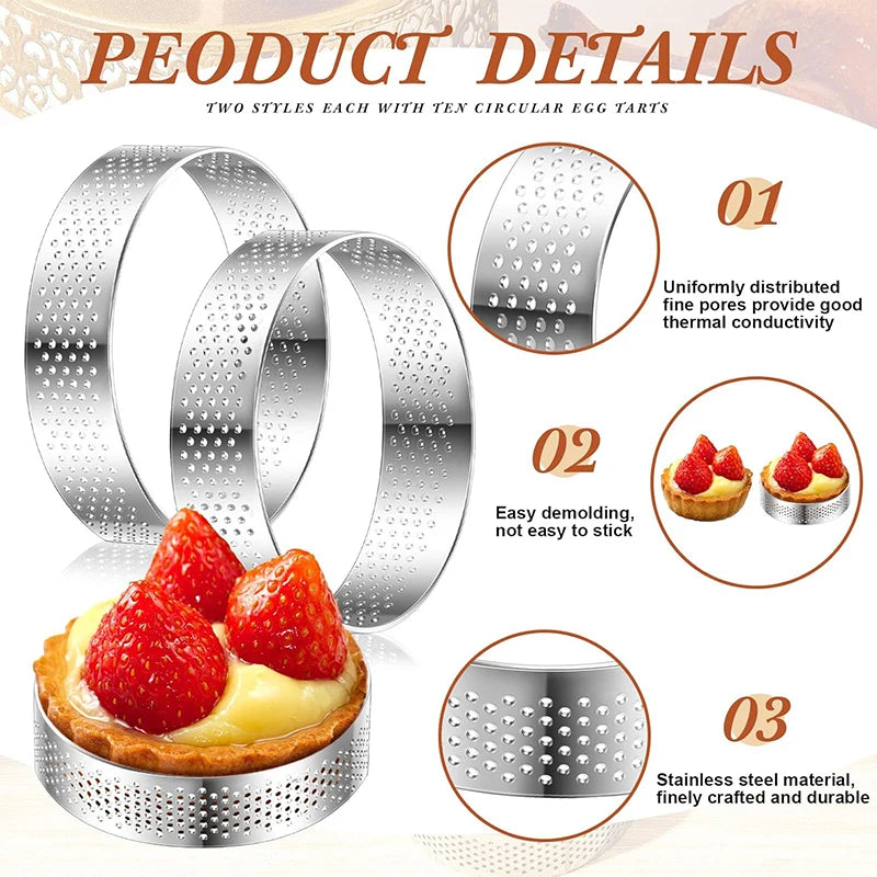 Perforated Baking Tart Rings