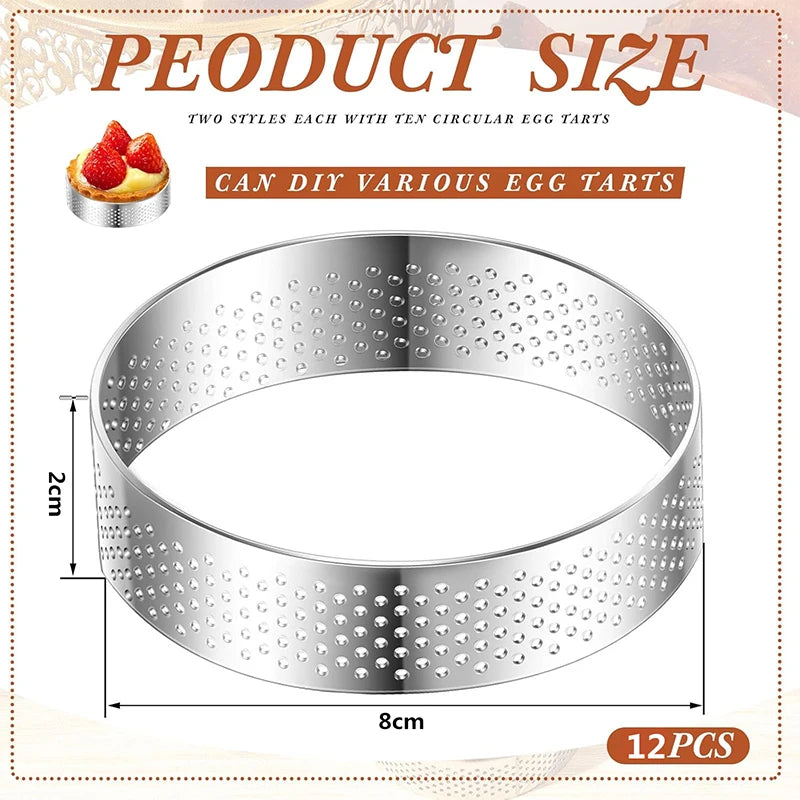 Perforated Baking Tart Rings