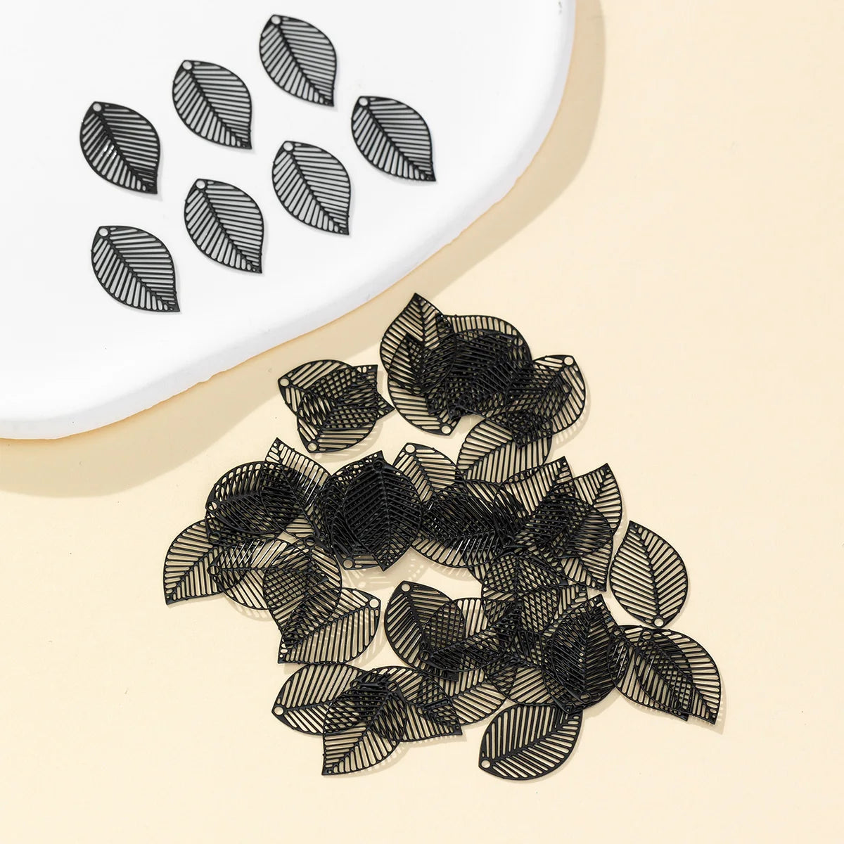 Black Filigree Charms – Elegant Stainless Steel Crafting Essentials