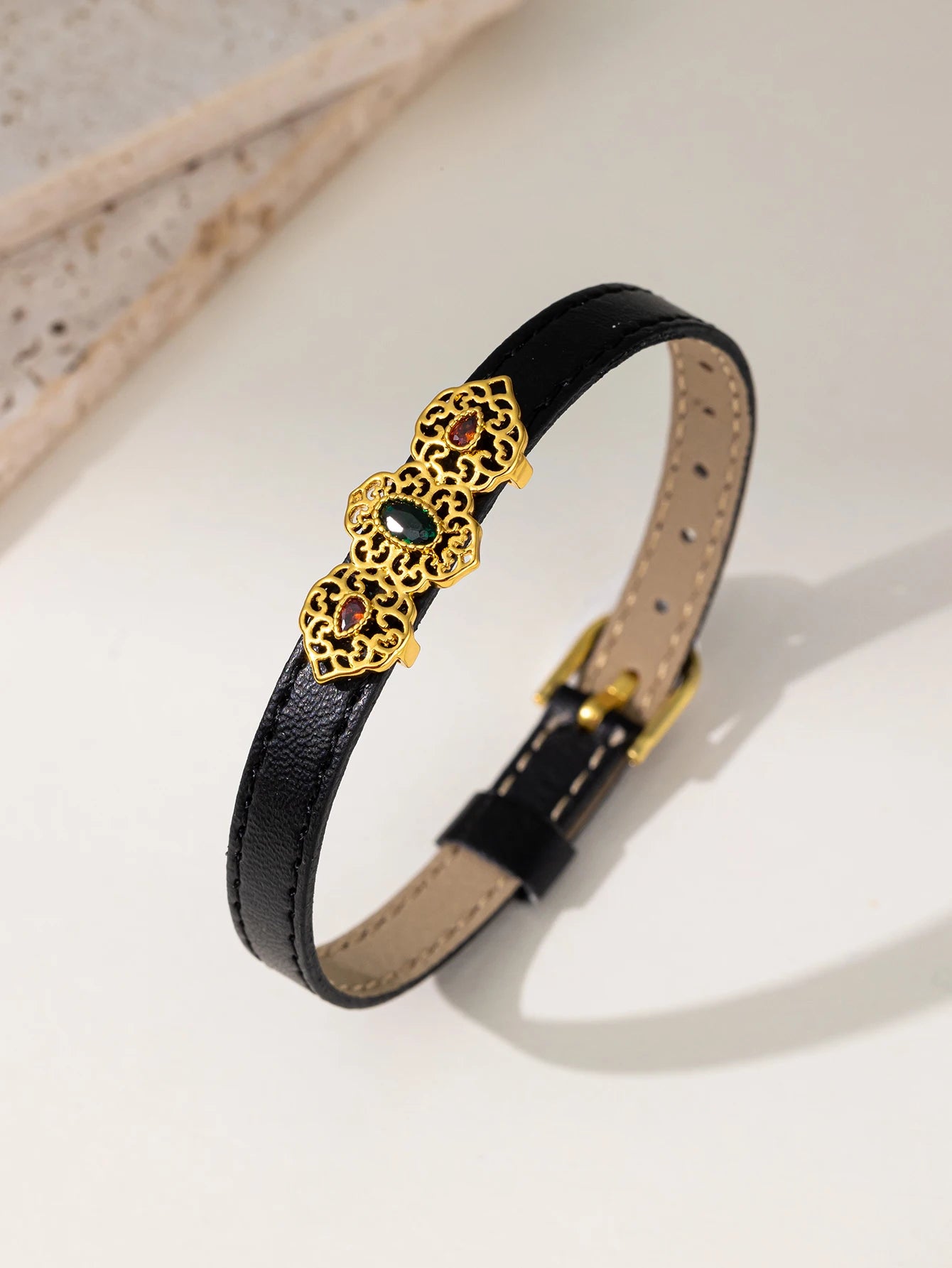 Chic Leather Chain Bracelet for Women