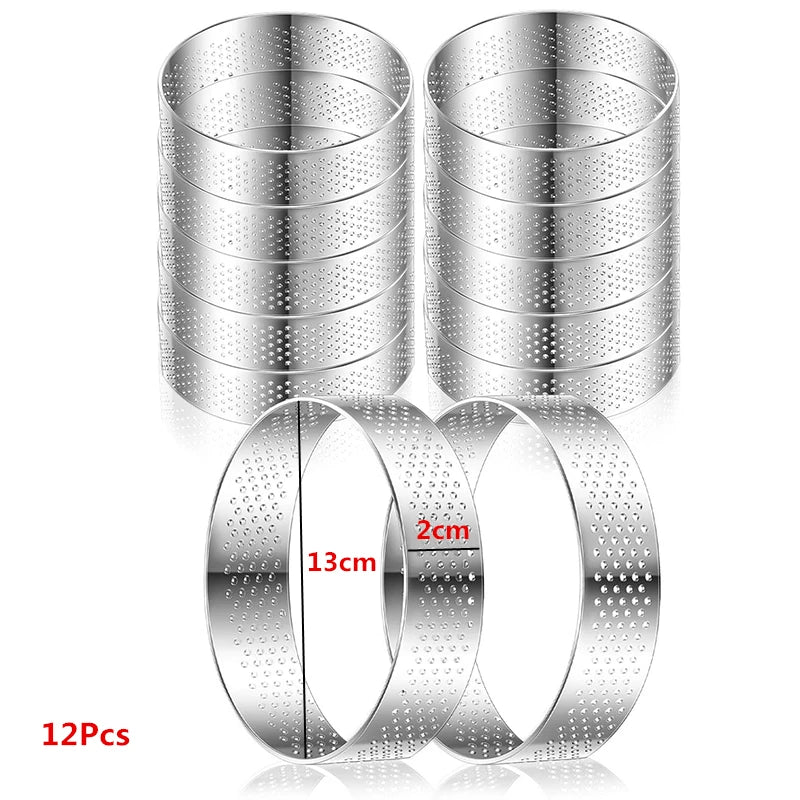 Perforated Baking Tart Rings