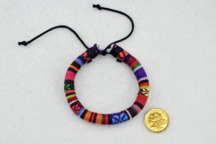 Cotton & Linen Charm Bracelets – Ethnic Style Adjustable Rope Bracelet