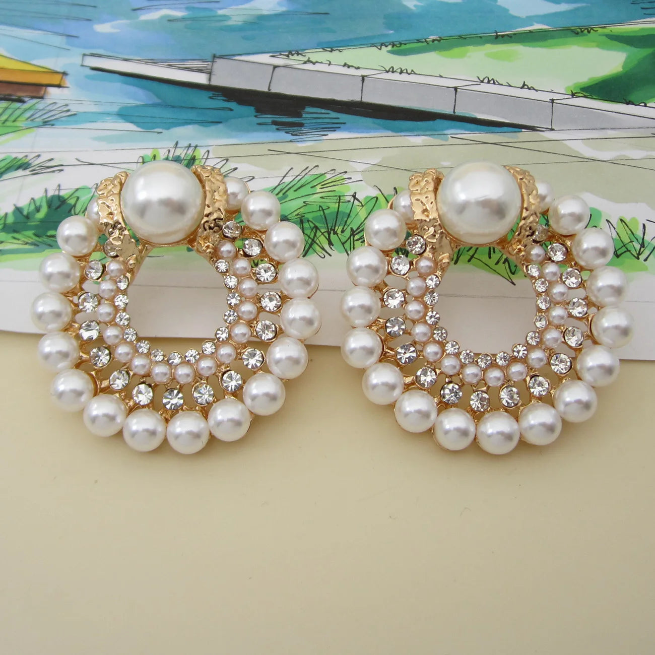 Boho Style Pearl Stud Earrings – Effortless Elegance with a Free-Spirited Touch