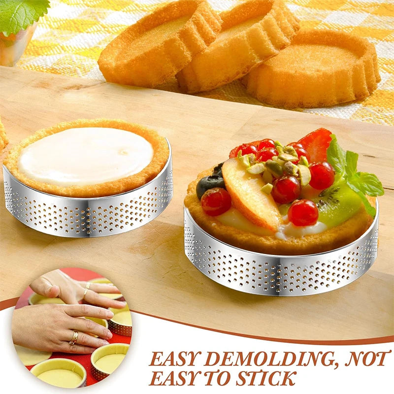Perforated Baking Tart Rings