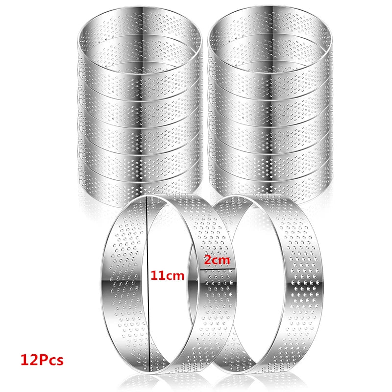 Perforated Baking Tart Rings