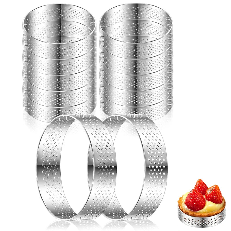 Perforated Baking Tart Rings