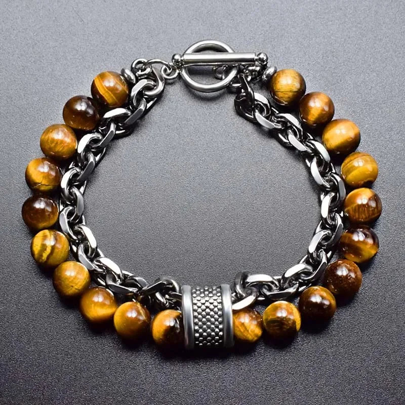 Tiger Eye Stone Beaded Bracelet